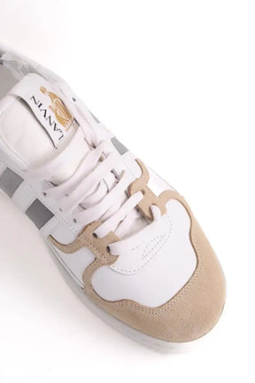 Baskets Lanvin Sneakers Clay en mesh Blanc en Cuir