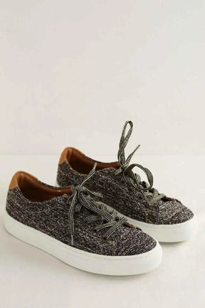 Baskets Le Lissier Marron en Tweed