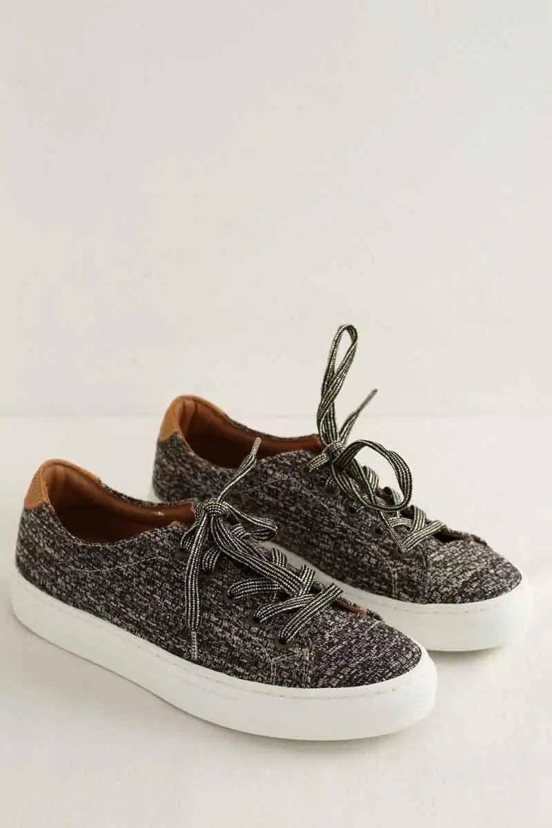 Baskets Le Lissier Marron en Tweed