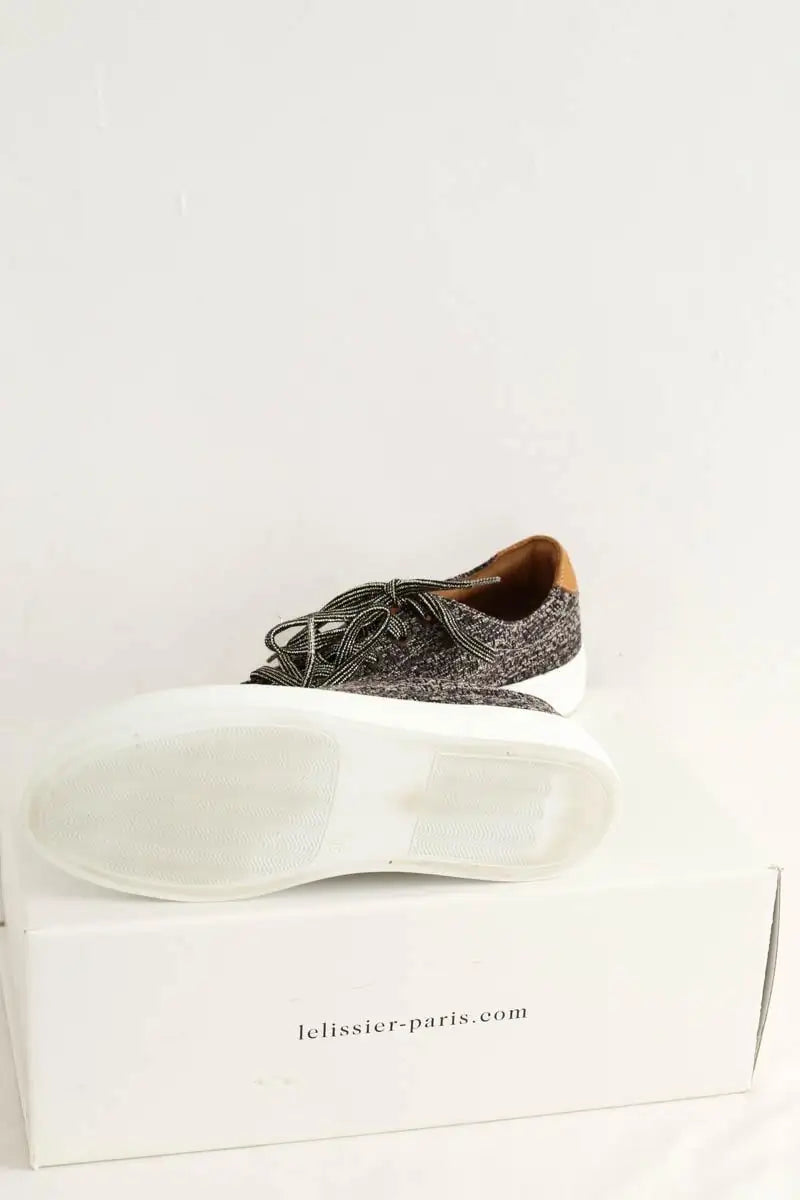 Baskets Le Lissier Marron en Tweed