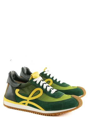 Baskets Loewe Sneakers Flow Runner  Vert en Daim