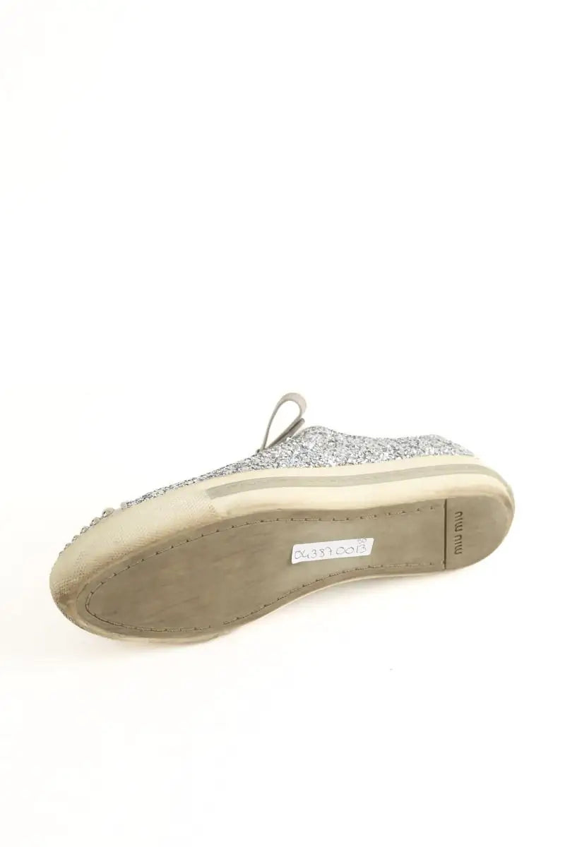 Baskets Miu Miu Argent en Paillettes