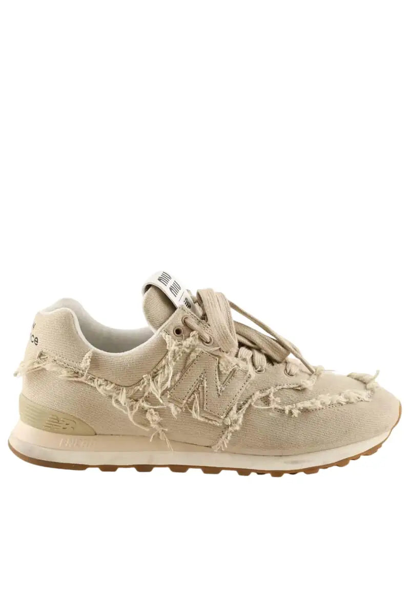 Baskets Miu Miu Beige en Cuir, taille 42 - Seconde Main