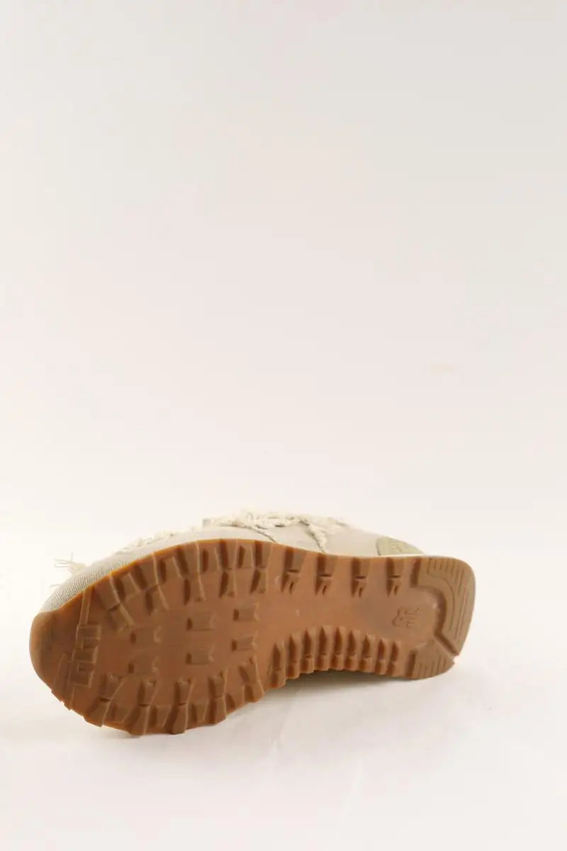 Baskets Miu Miu Beige en Cuir