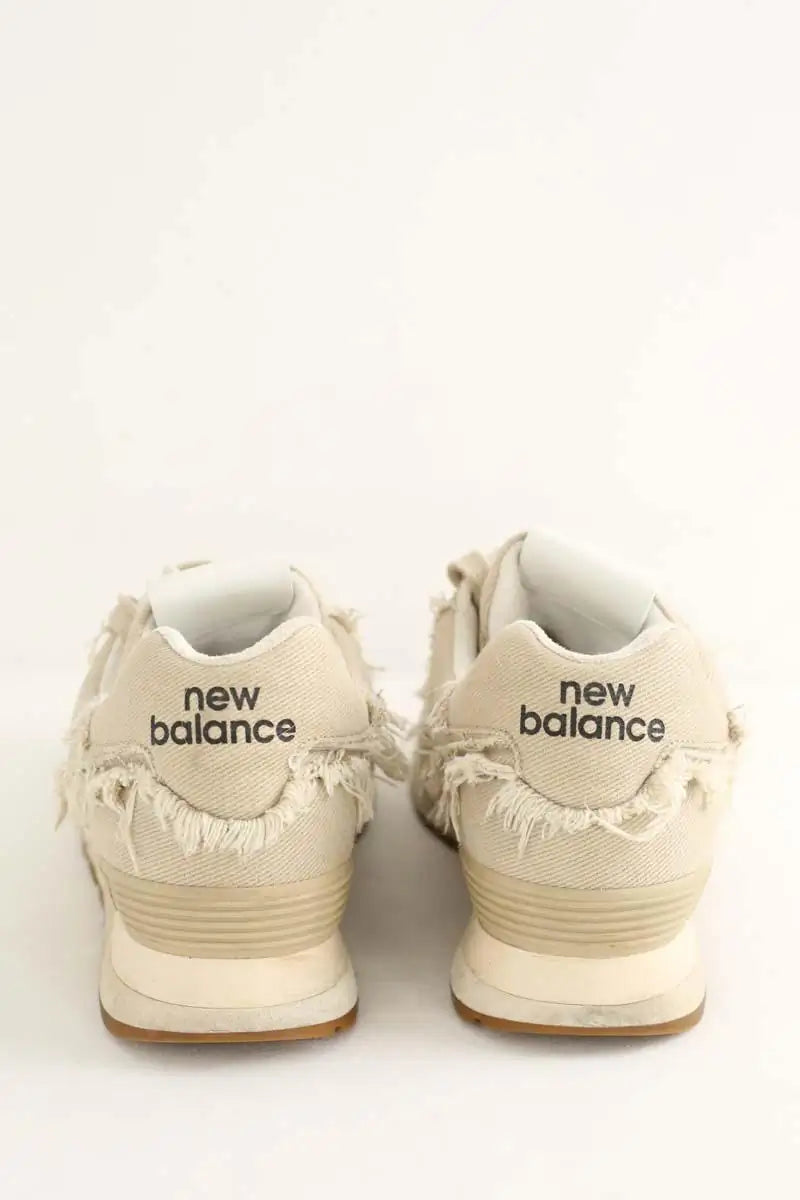 Baskets Miu Miu Miu Miu X New Balance 574 Beige en Tissu