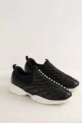 Baskets Miu Miu Noir en Cuir