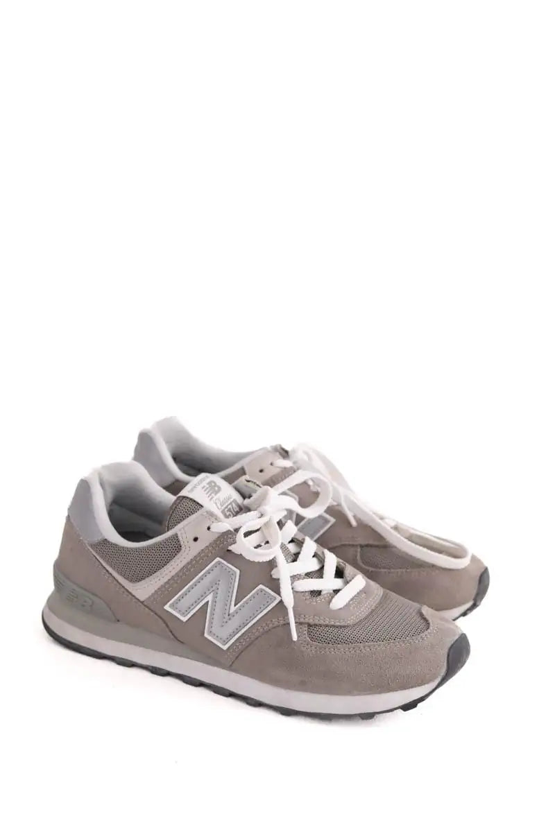 Baskets New Balance 574 Kaki en Daim
