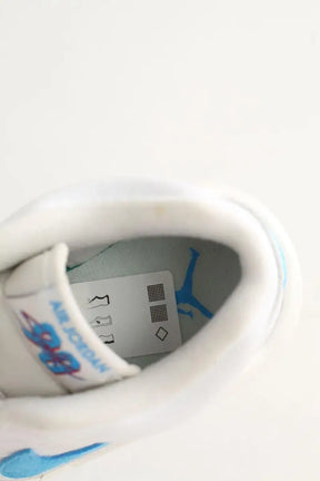 Baskets Nike Air Jordan Blanc en Cuir