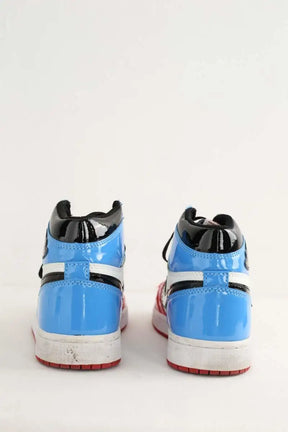 Baskets Nike Bleu en Cuir verni
