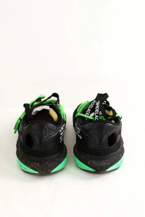 Baskets Nike Off while X nike blazer low black green Noir en Cuir
