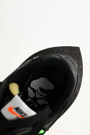 Baskets Nike Off while X nike blazer low black green Noir en Cuir