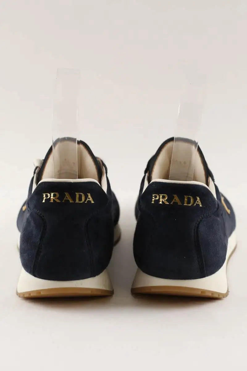 Baskets Prada Cruise sneaker suede Bleu en Daim