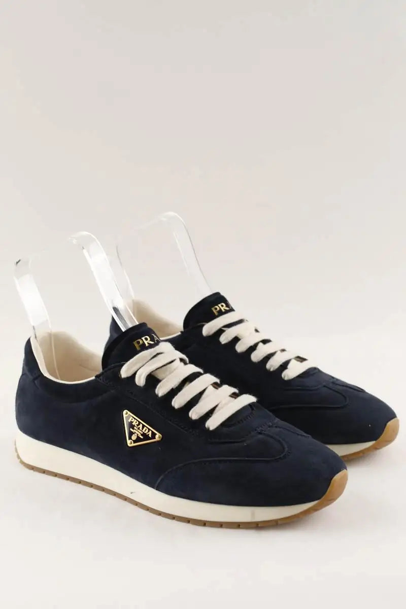 Baskets Prada Cruise sneaker suede Bleu en Daim