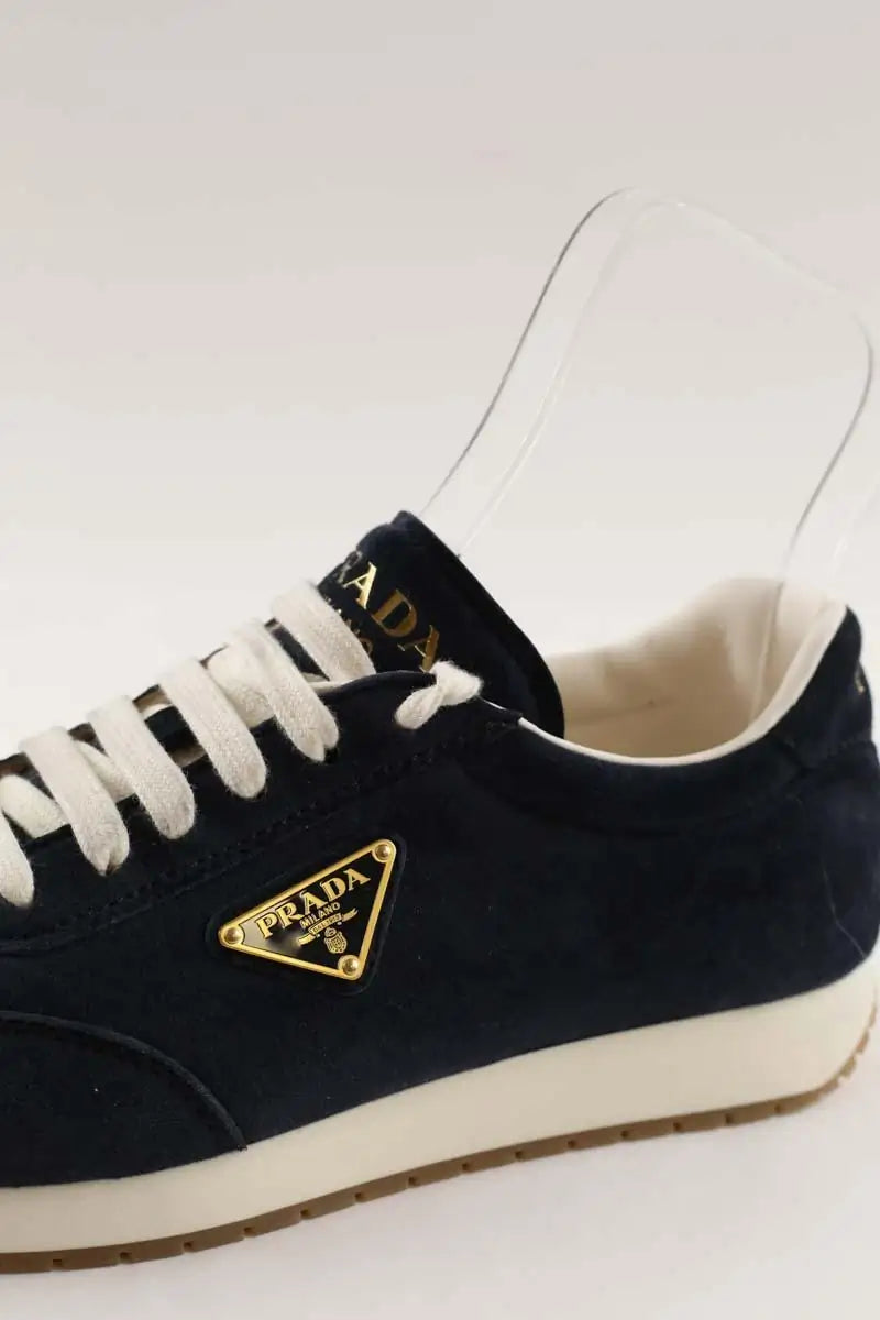 Baskets Prada Cruise sneaker suede Bleu en Daim