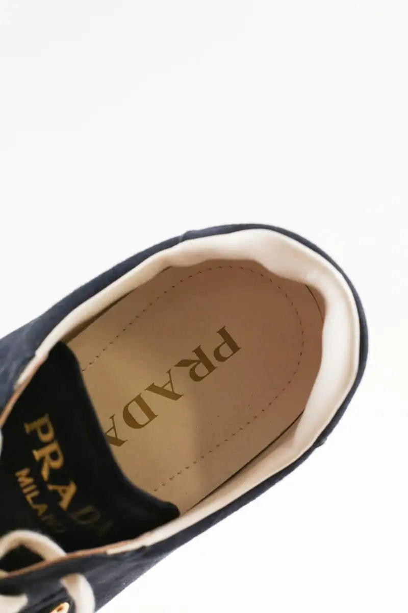 Baskets Prada Cruise sneaker suede Bleu en Daim