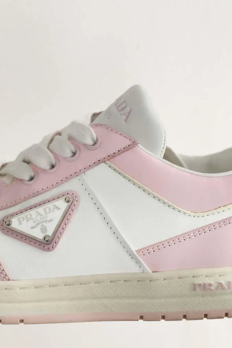 Baskets Prada Rose en Cuir