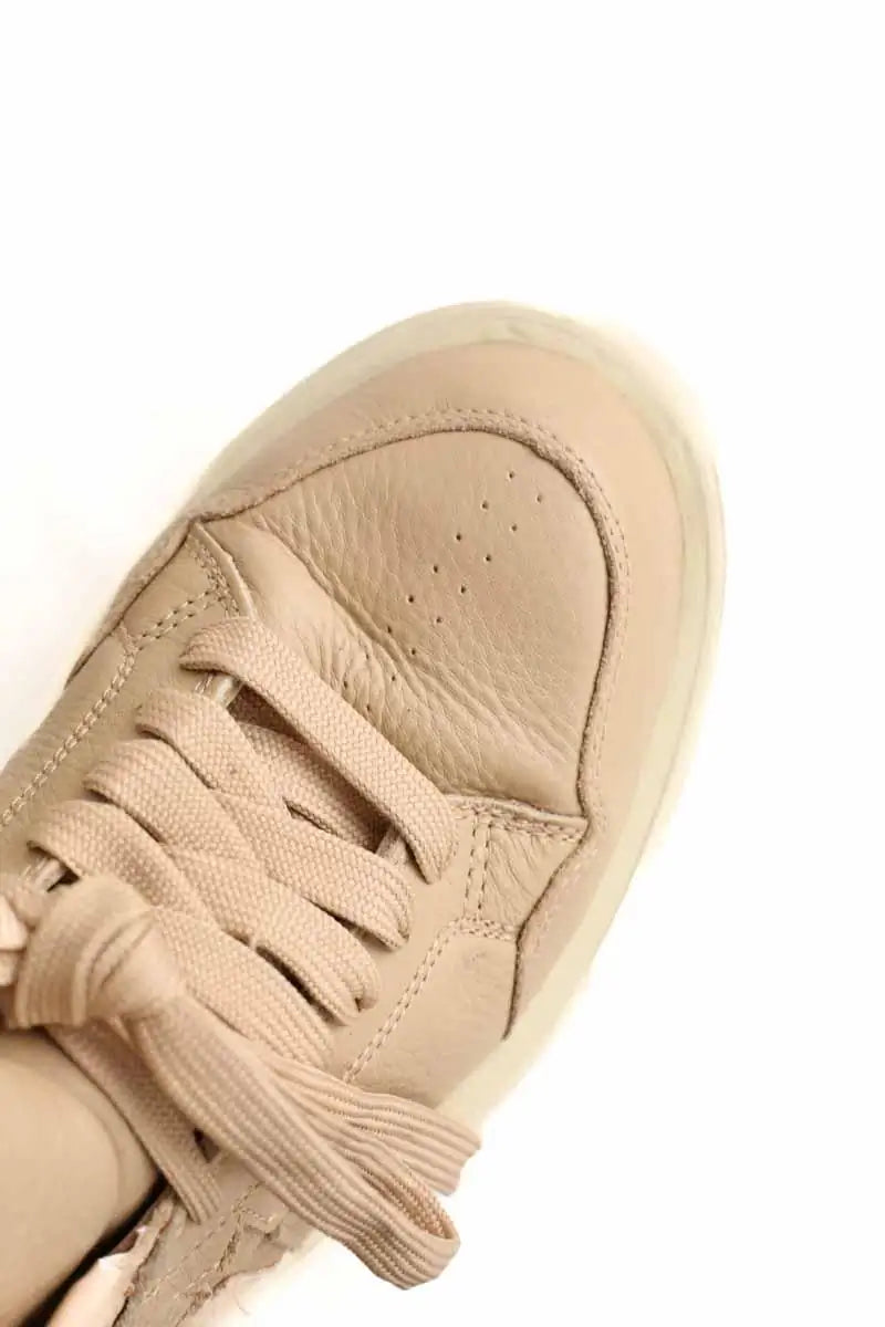 Baskets Rick Owens Beige en Cuir