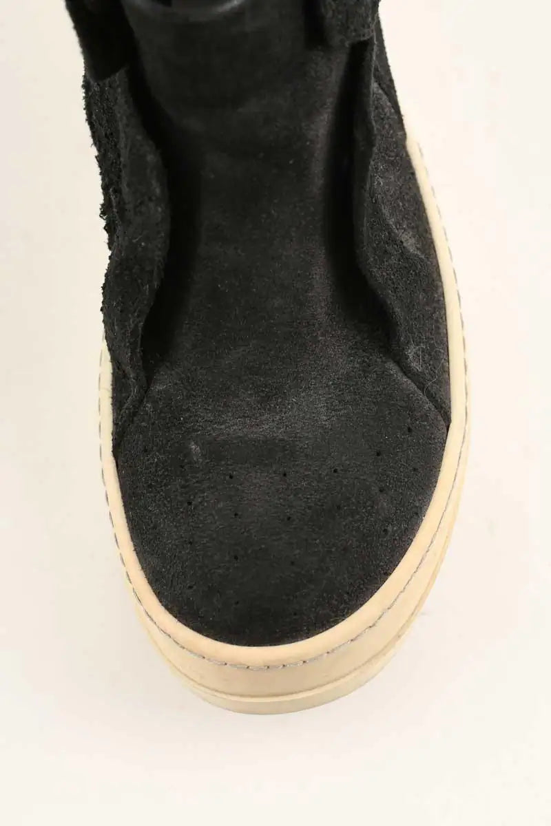 Baskets Rick Owens Noir en Cuir de veau façon poney