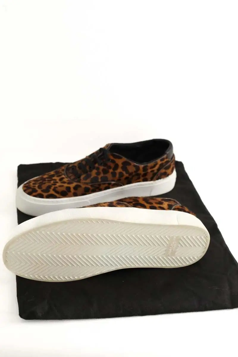 Baskets Saint Laurent Venice Marron en Cuir