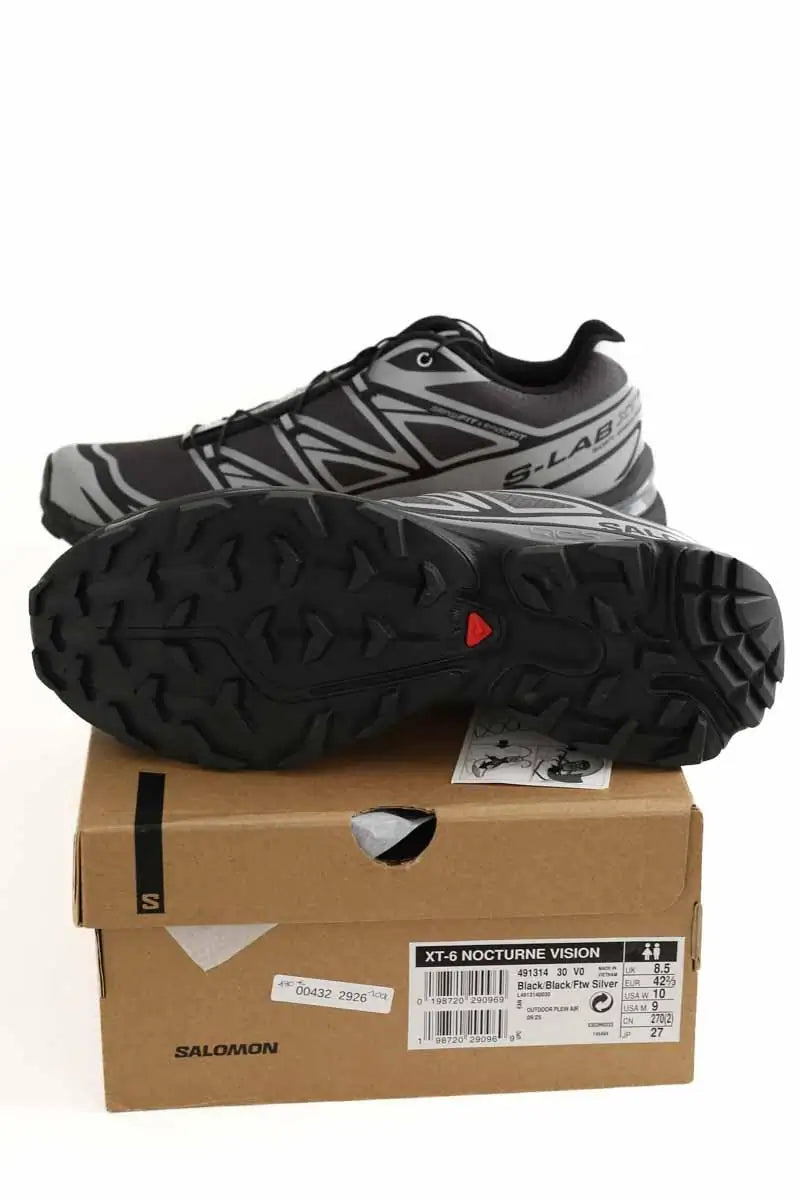 Baskets Salomon Gris en Cuir