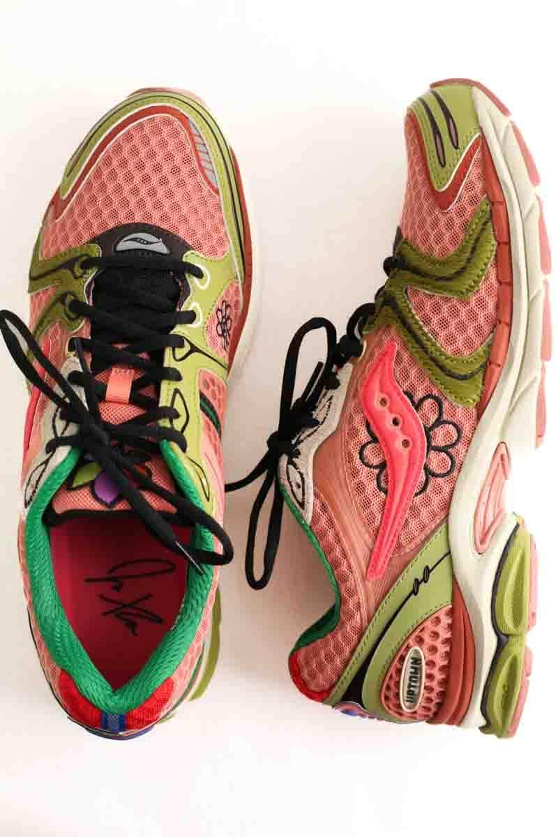 Baskets Saucony Progrid triumph 4 Rose en Tissu