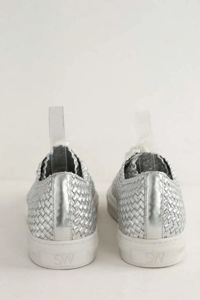 Baskets Stuart Weitzman Argent en Cuir