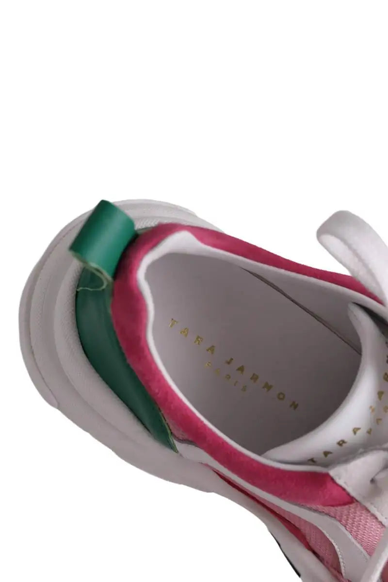 Baskets Tara Jarmon Rose en Cuir