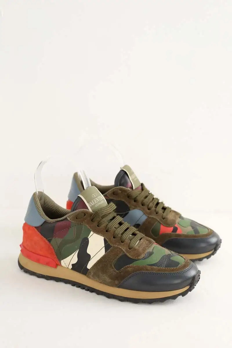 Baskets Valentino Kaki en Tissu