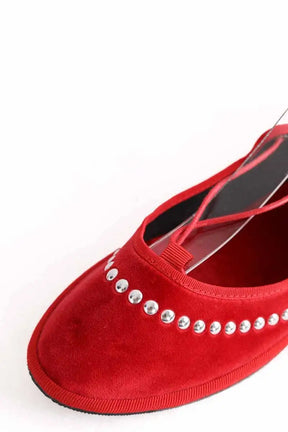 Ballerines Ilio Smeraldo Rouge en Velours