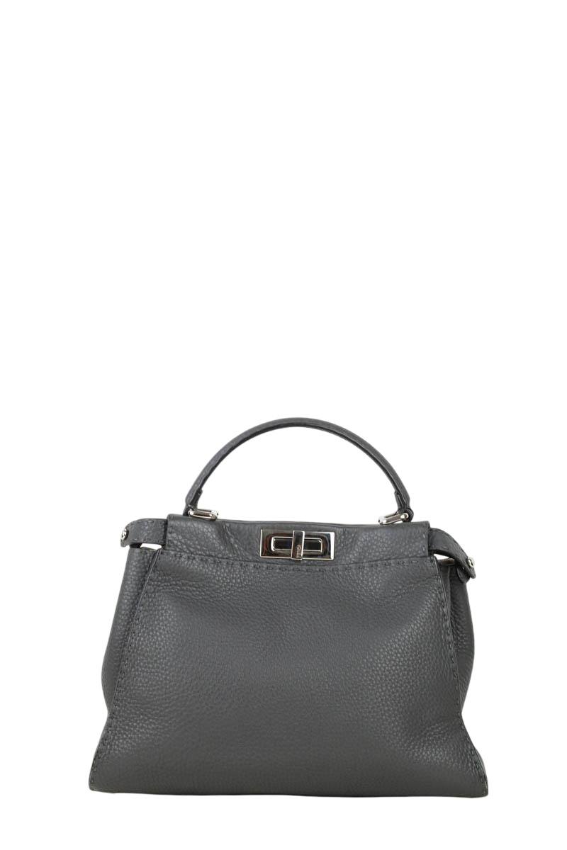 Sacs à main Fendi Peekaboo regular pocket Gris