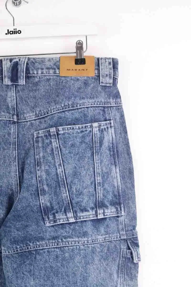 Jean large Isabel Marant Bleu en Coton