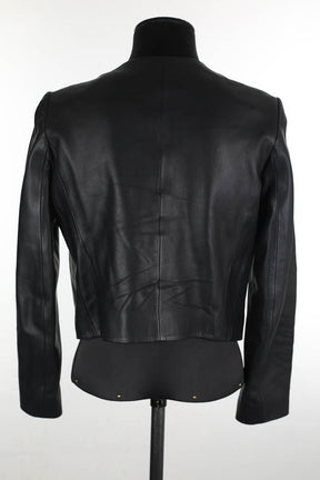 Veste en cuir Sandro  Noir
