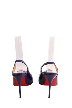 Talons Christian Louboutin Bleu en Cuir verni