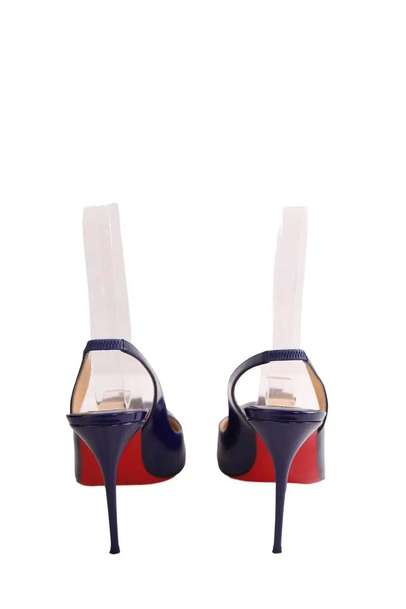 Talons Christian Louboutin Bleu en Cuir verni