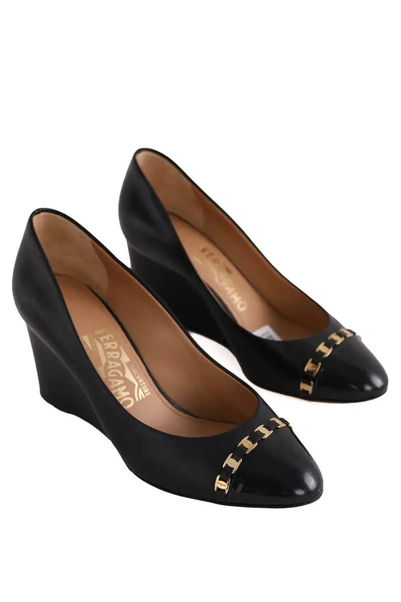 Talons Salvatore Ferragamo Noir en Cuir