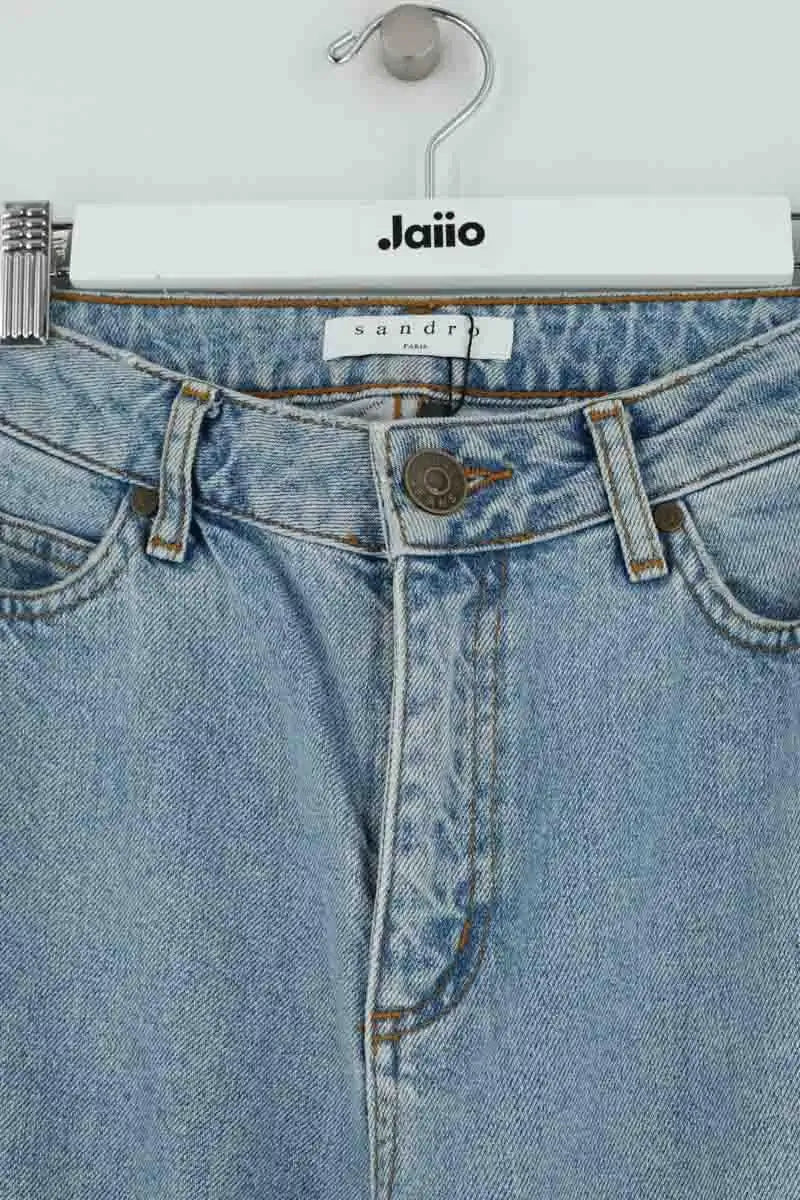 Jean droit Sandro Bleu en Coton