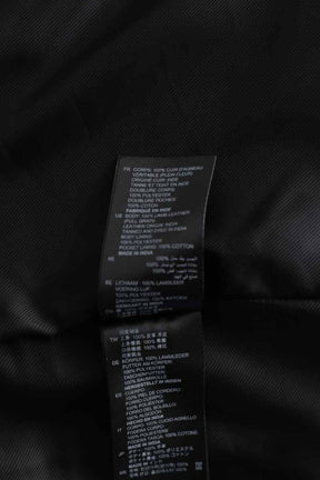 Veste en cuir Sandro  Noir