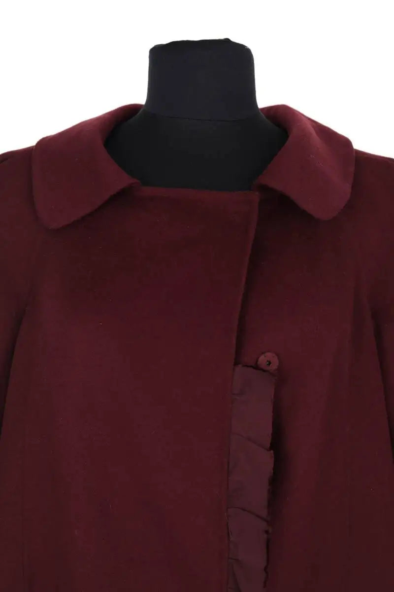 Manteau Nina Ricci Bordeaux en Laine