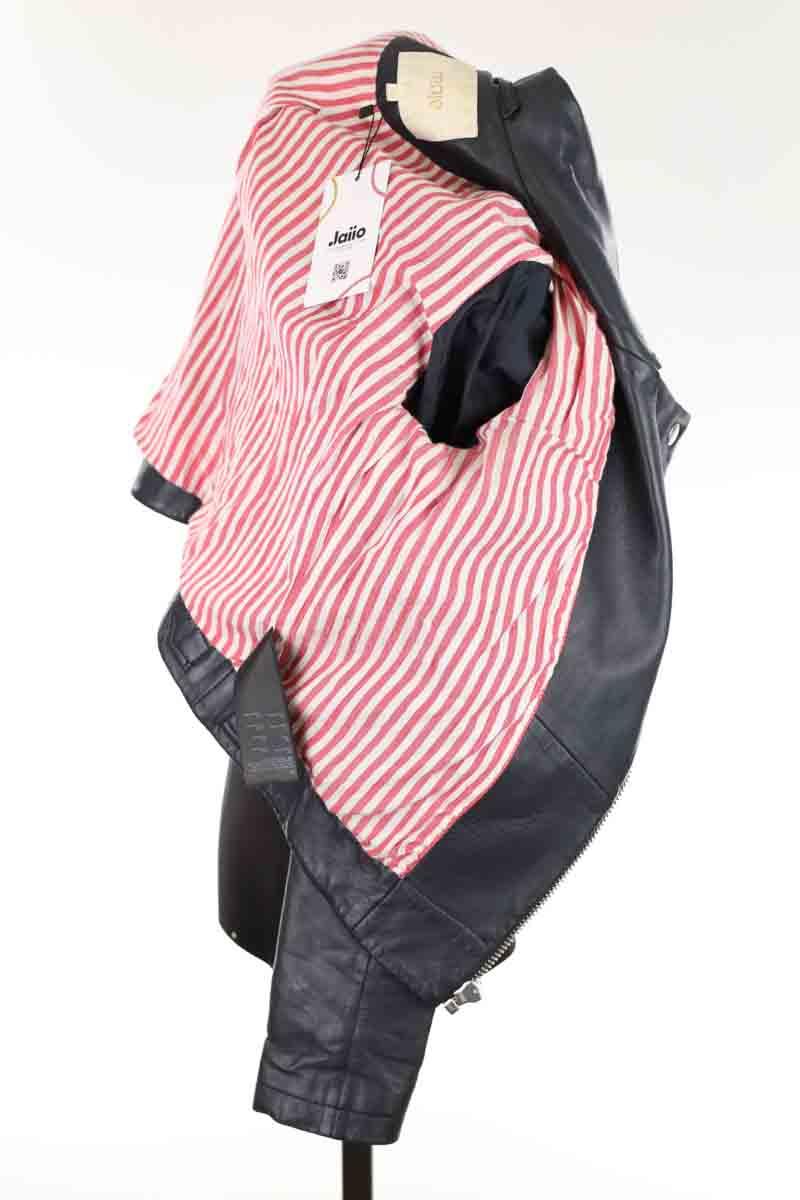 Veste en cuir Maje  Noir