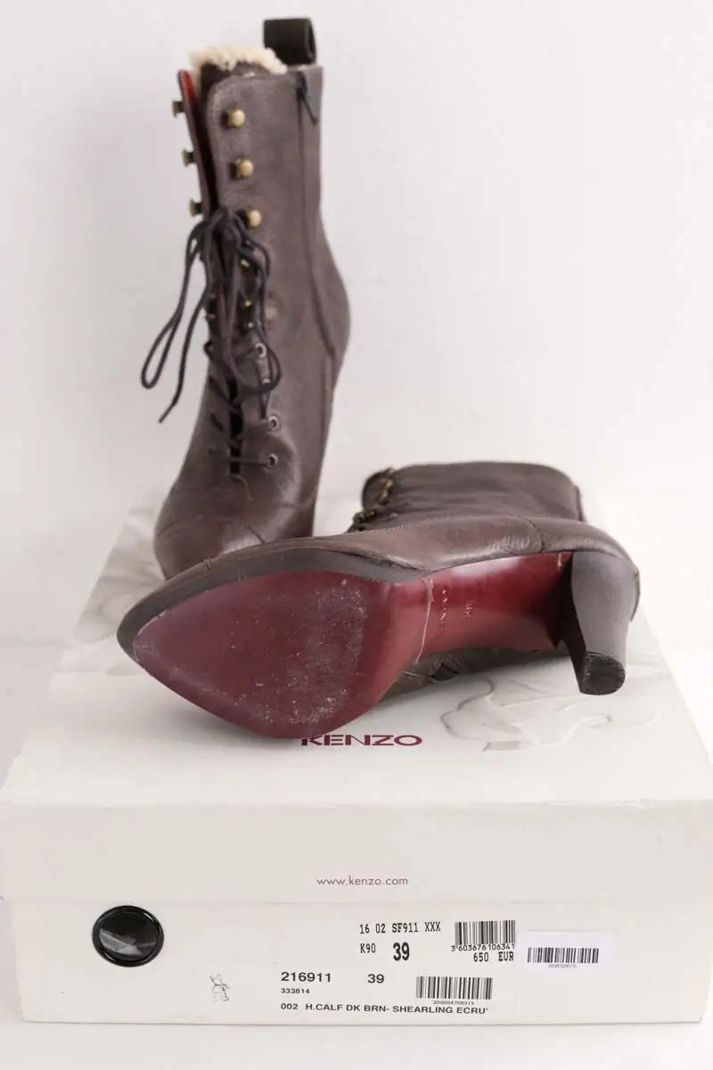 Boots Kenzo Marron en Cuir