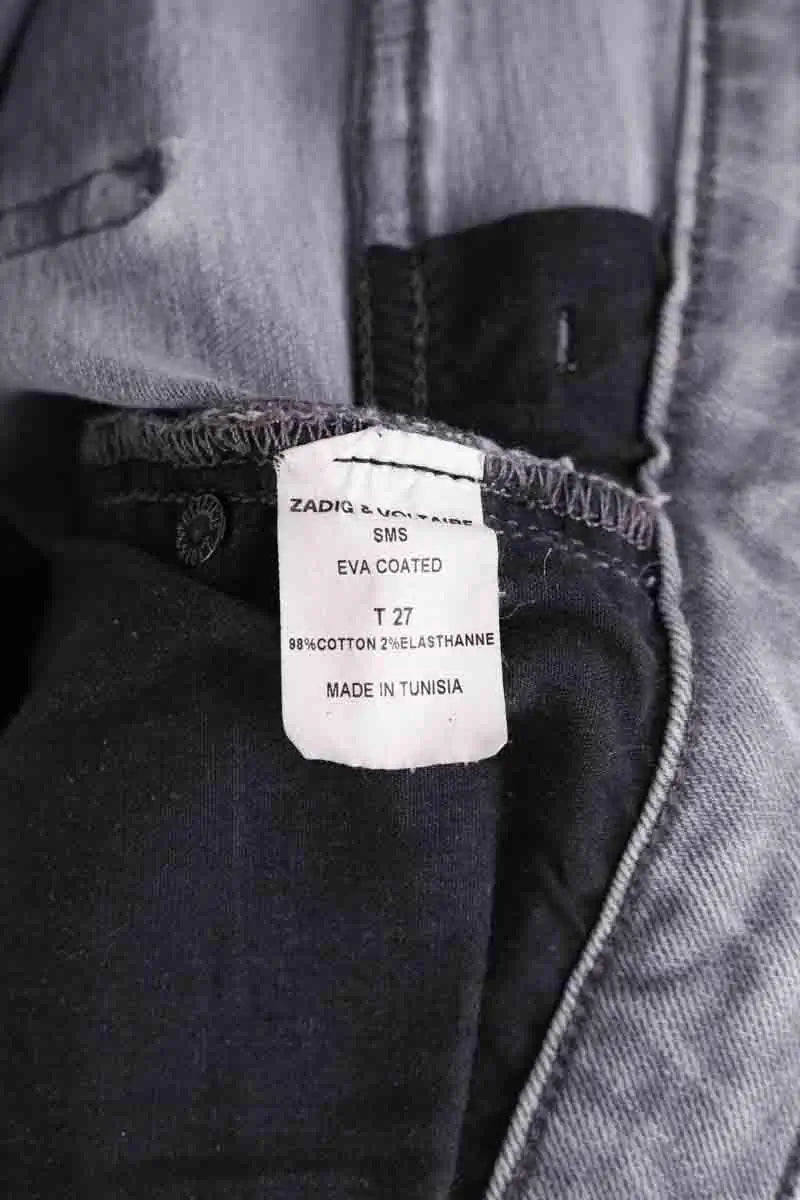 Jean droit Zadig & Voltaire Gris en Denim - Jeans