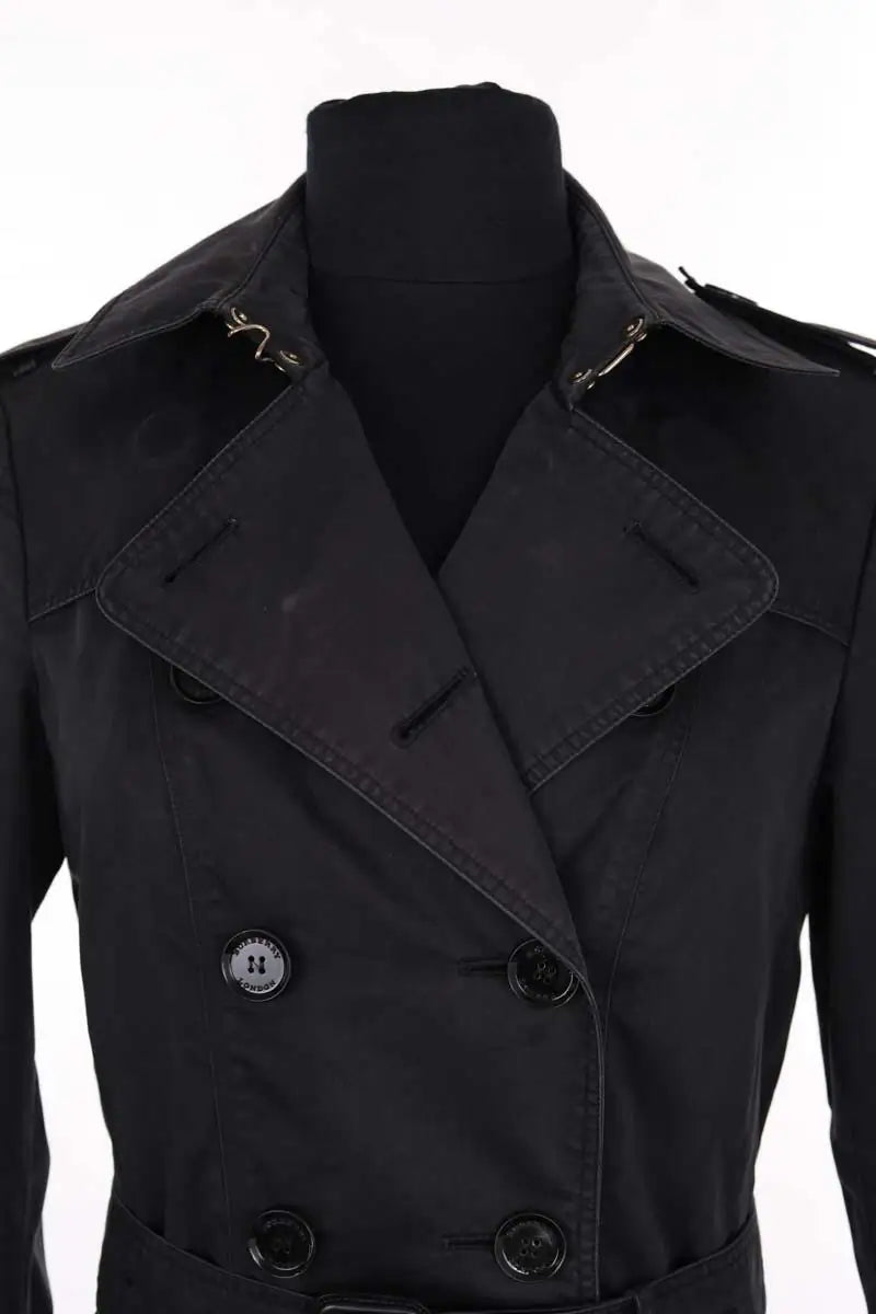 Trench-coat Burberry Noir en Coton