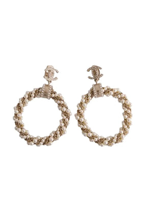 Boucles d'oreilles Chanel Doré en Acier - Seconde Main