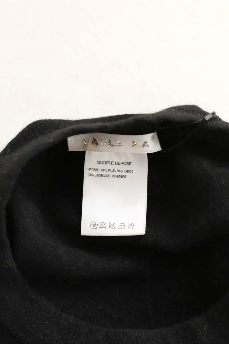 Béret Paule Ka Noir en Cachemire