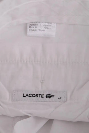Bermuda Lacoste Blanc en Coton