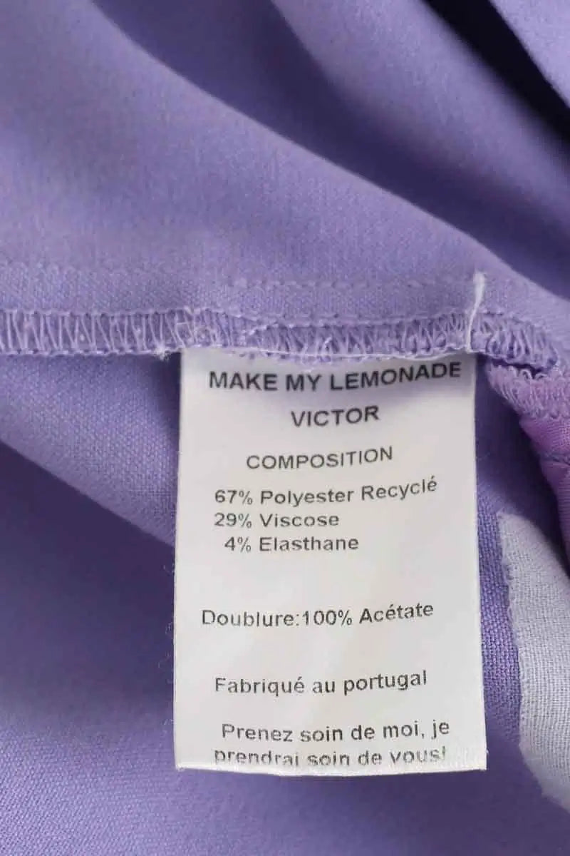 Bermuda Make My Lemonade Violet en Synthétique
