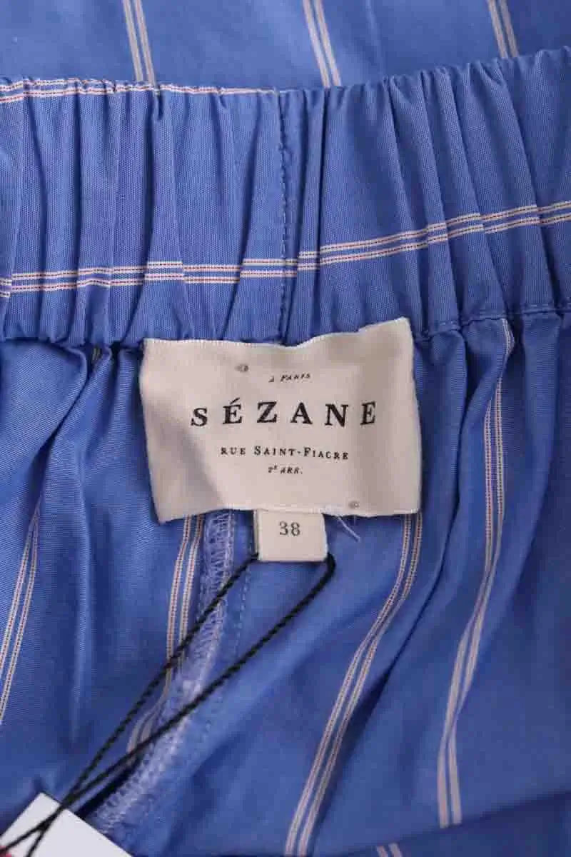 Bermuda Sézane Bleu en Coton