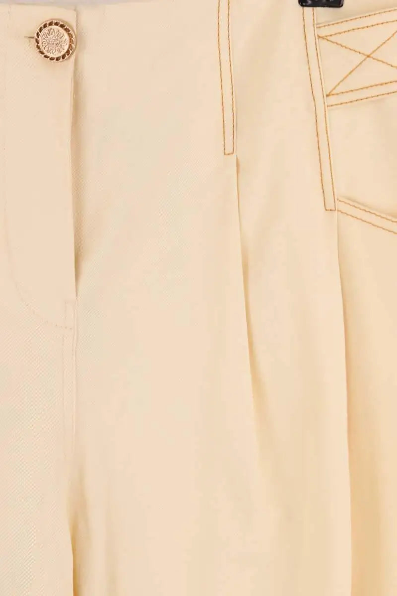 Bermuda Tresse Ecru en Coton