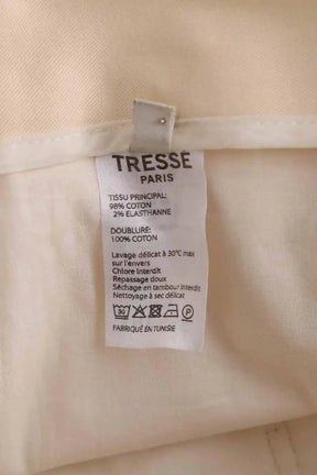 Bermuda Tresse Ecru en Coton