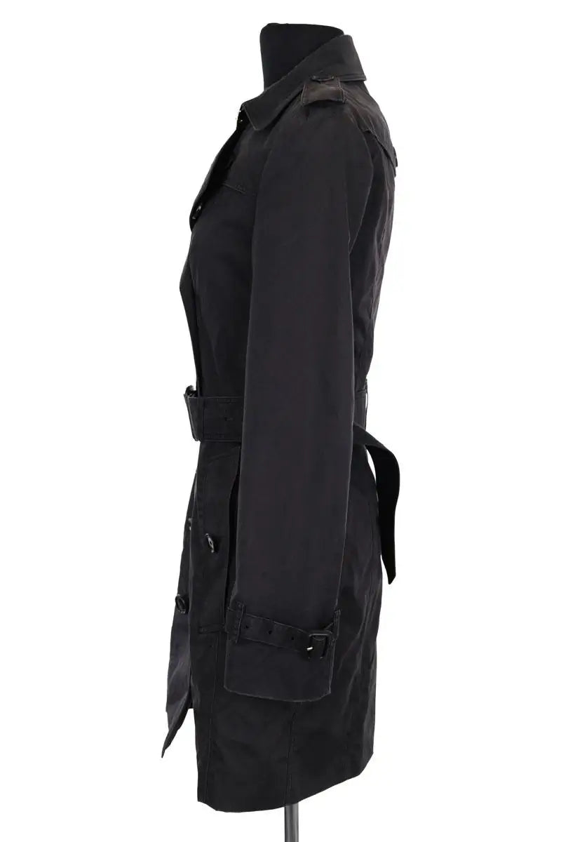 Trench-coat Burberry Noir en Coton